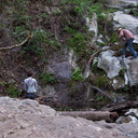 bryophyte-searching-mr-Satwiwa-waterfall-trail-Santa-Monica-Mts-2011-02-08-IMG 7049
