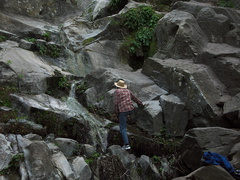 bryophyte-searching-pk-Satwiwa-waterfall-trail-Santa-Monica-Mts-2011-02-08-IMG 7048