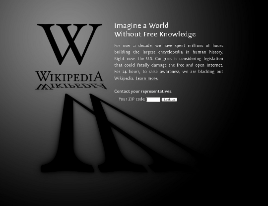 Wikipedia dark