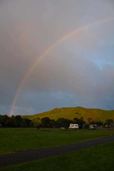 sunrise-rainbow-DOC-campsite-Otamure-Whananaki-08-07-2011-IMG 2755